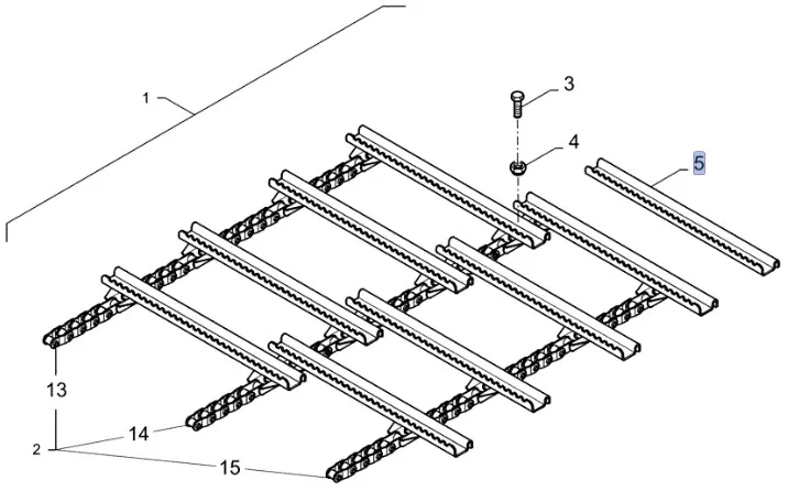 87617004 - Планка транспортера кам. накл. CR9080 до 11г.в.