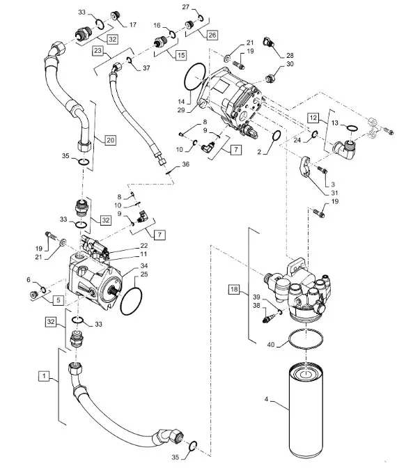 87538170 - Насос гидравл. доп. Mega/Twin Flow TGT8./Mg.340